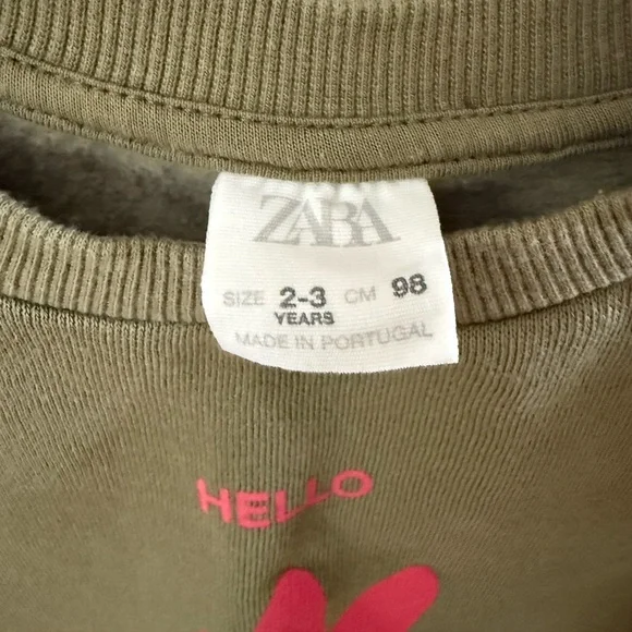 Zara Olive Green Sweatshirt - Picture 3 of 3